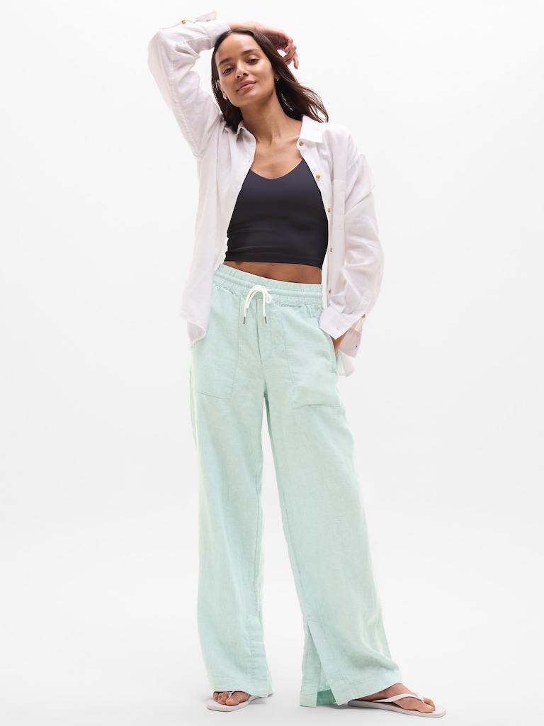 Retreat Linen High Rise Wide Leg Pant