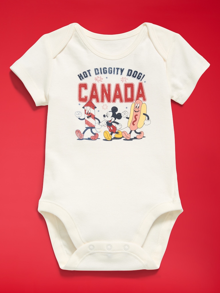 Cache-couche à manches courtes à imprimé de Mickey Mouse Old Navy x Disney unisexe pour bébé