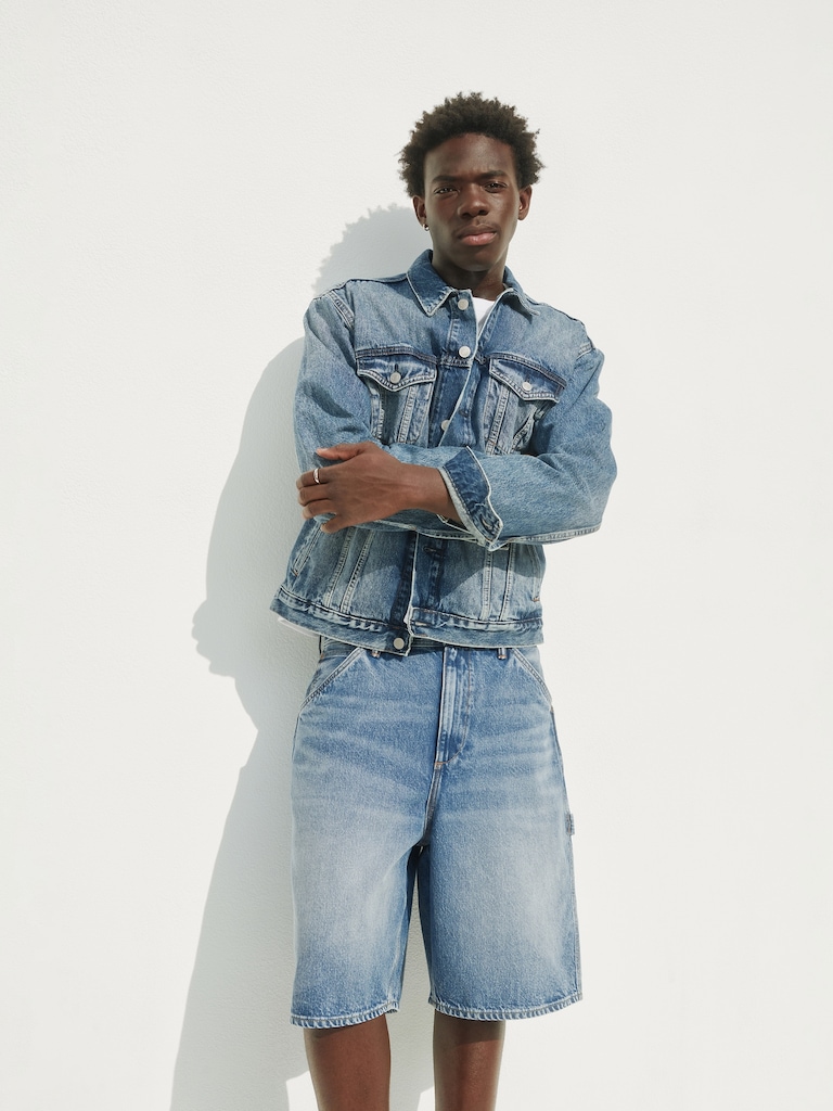 10.5" Baggy Denim Carpenter Shorts