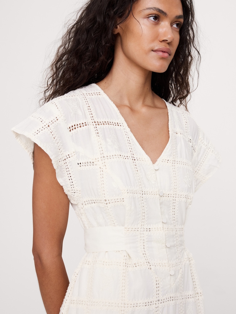Embroidered Cotton Maxi Dress