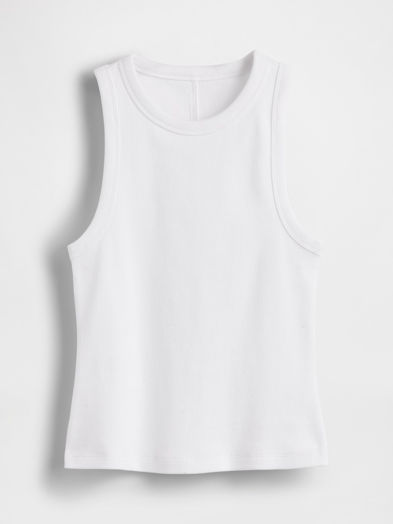Heavyweight Rib Halter Tank Top