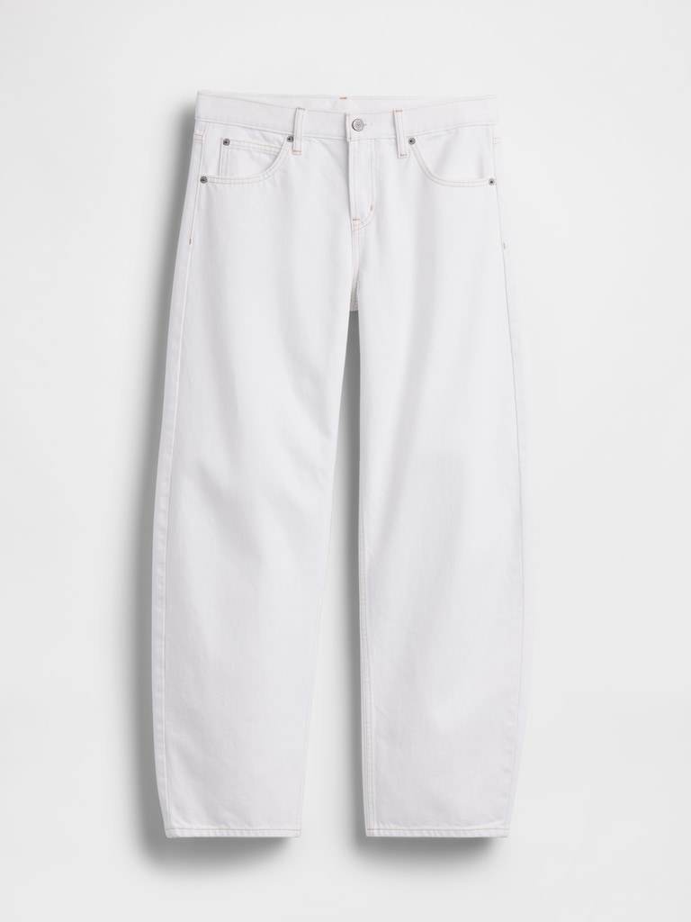 Low Rise Barrel Jeans
