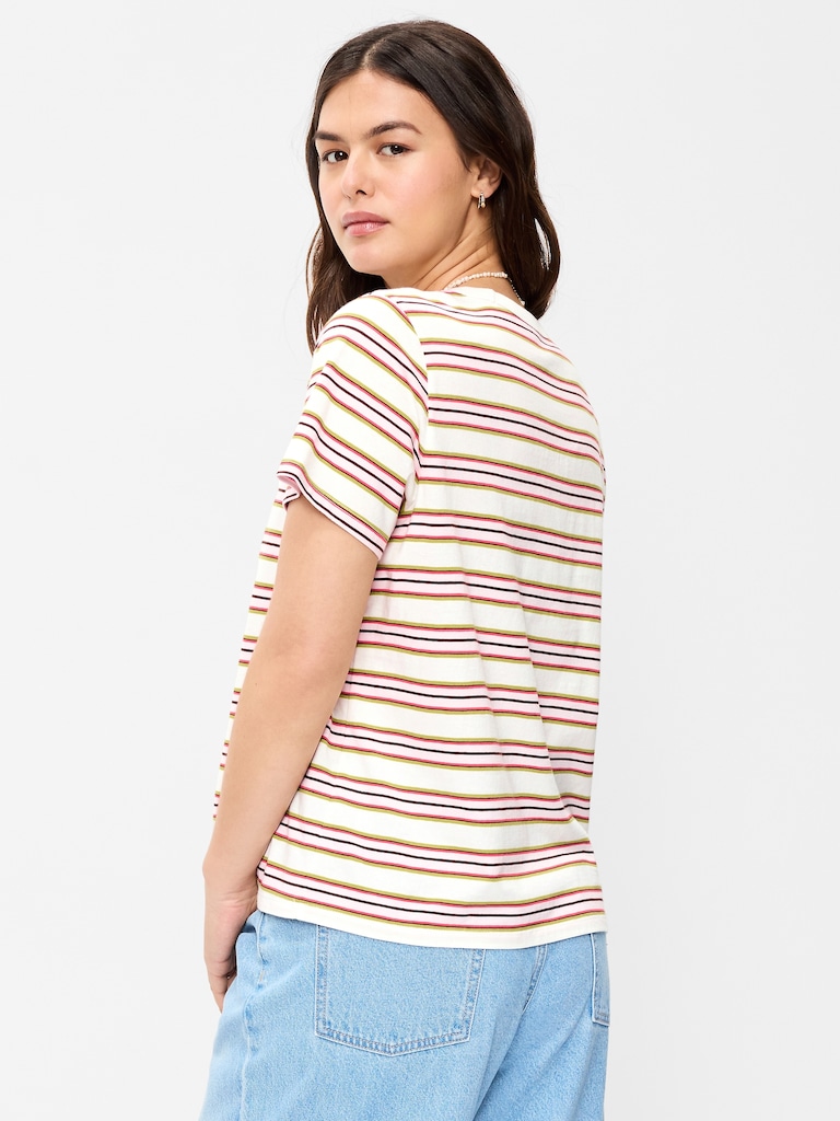 EveryWear Crew-Neck Striped T-Shirt