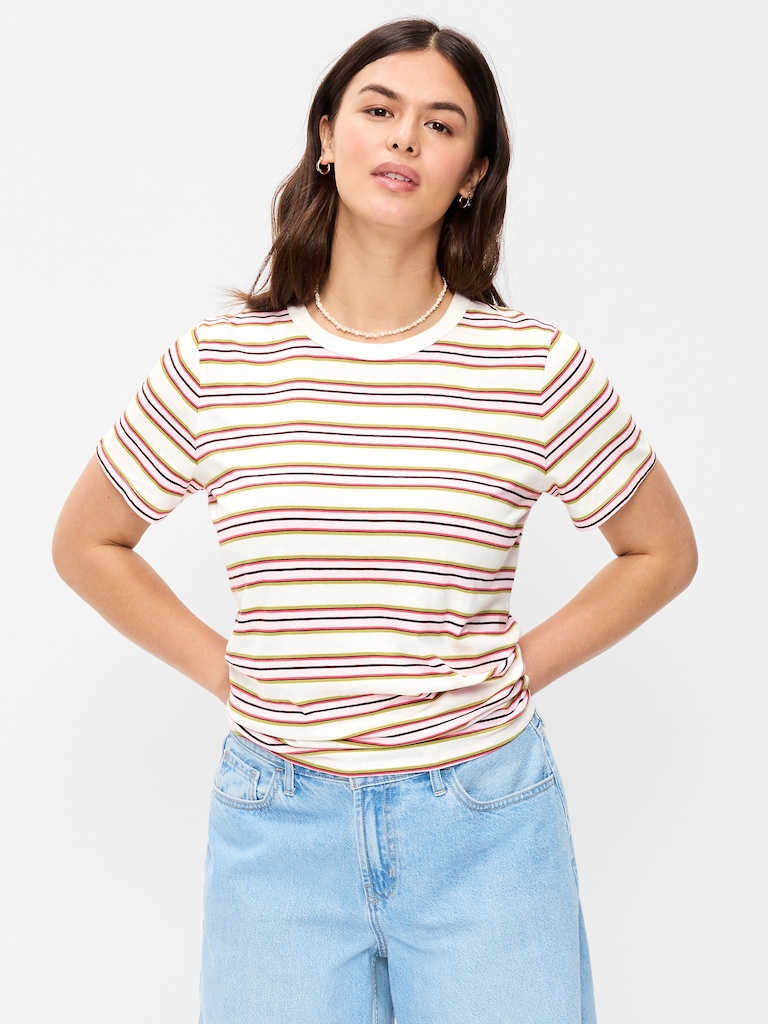 EveryWear Crew-Neck Striped T-Shirt