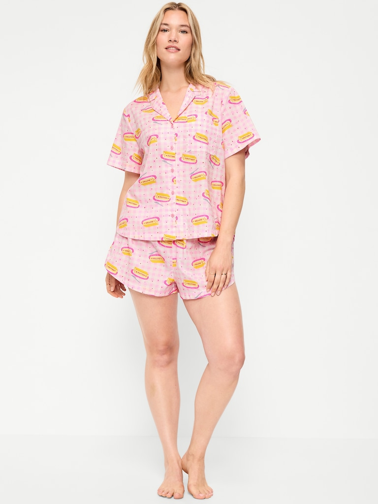 Poplin Pajama Short Set