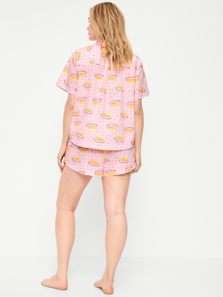 Poplin Pajama Short Set