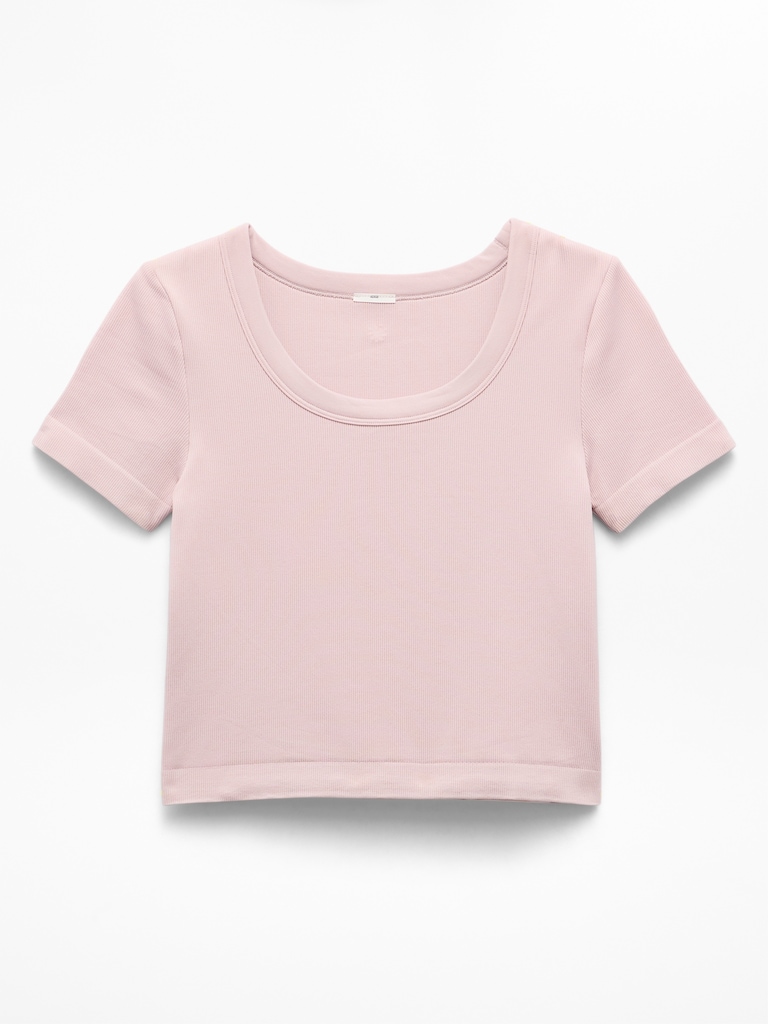 Athleta Girl Rise Above Rib Scoop Tee