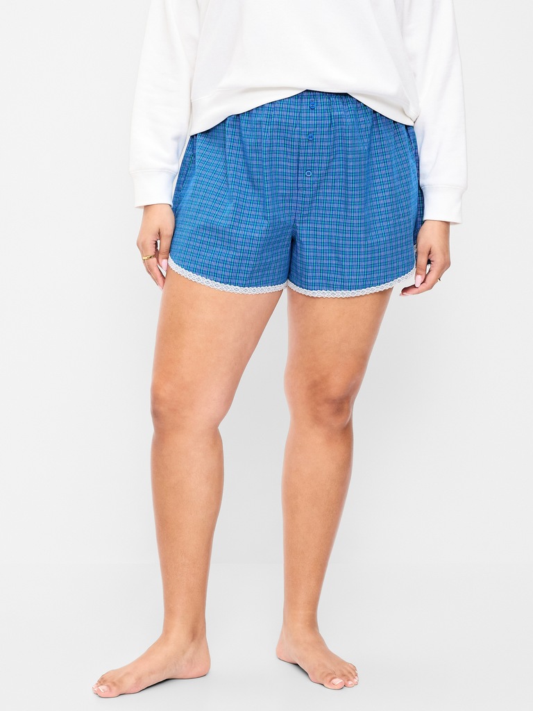 Classic Poplin Boxer Pajama Shorts