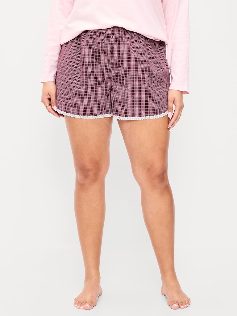 Classic Poplin Boxer Pajama Shorts