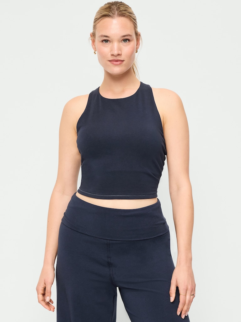 Medium Support PowerSoft High-Neck Racerback Sports Bra