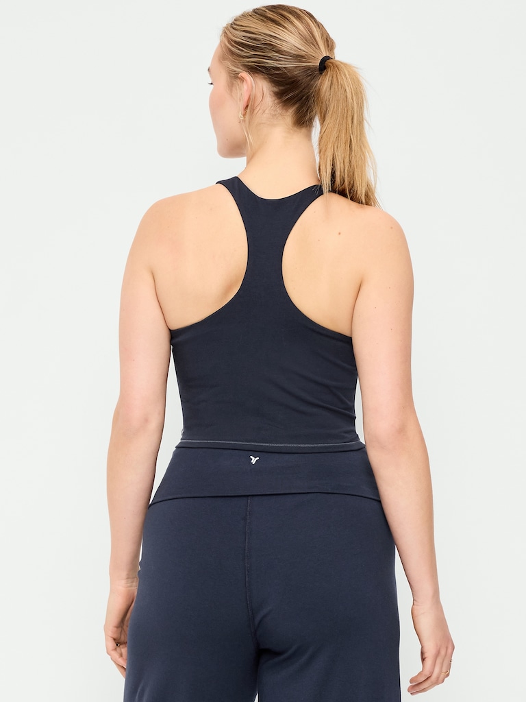 Medium Support PowerSoft High-Neck Racerback Sports Bra