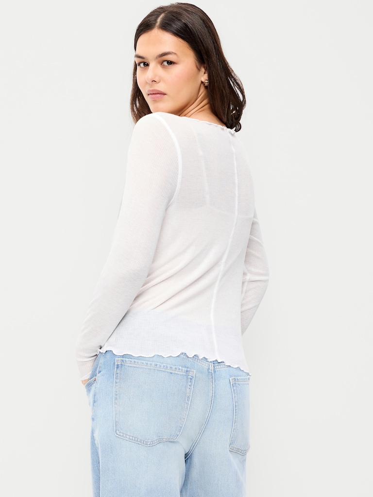 Lettuce-Edge Tissue T-Shirt