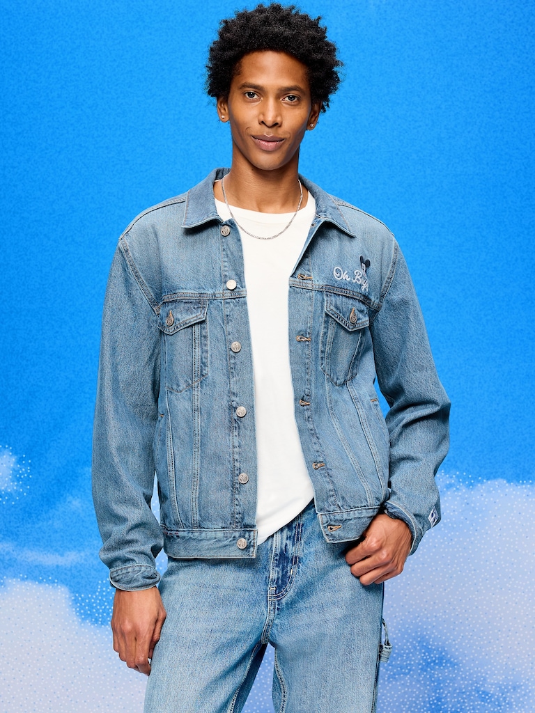 Veste camionneur en denim Mickey Mouse Old Navy x Disney pour adulte