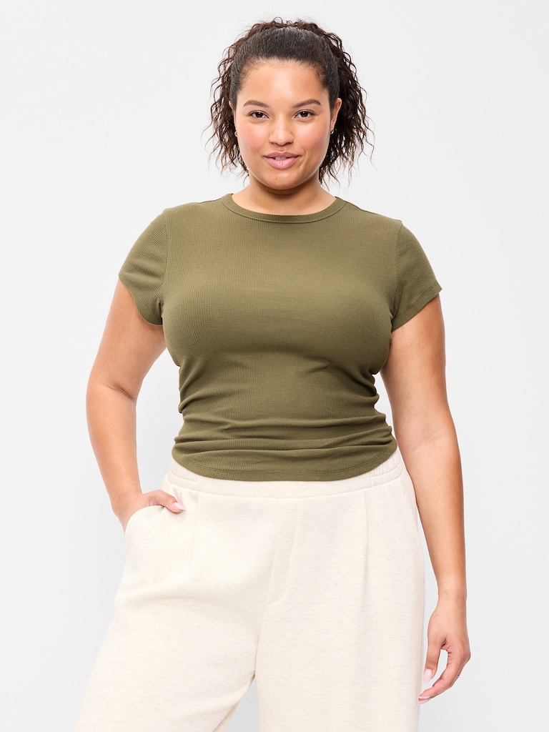 CloudLite Crew-Neck Ribbed Top