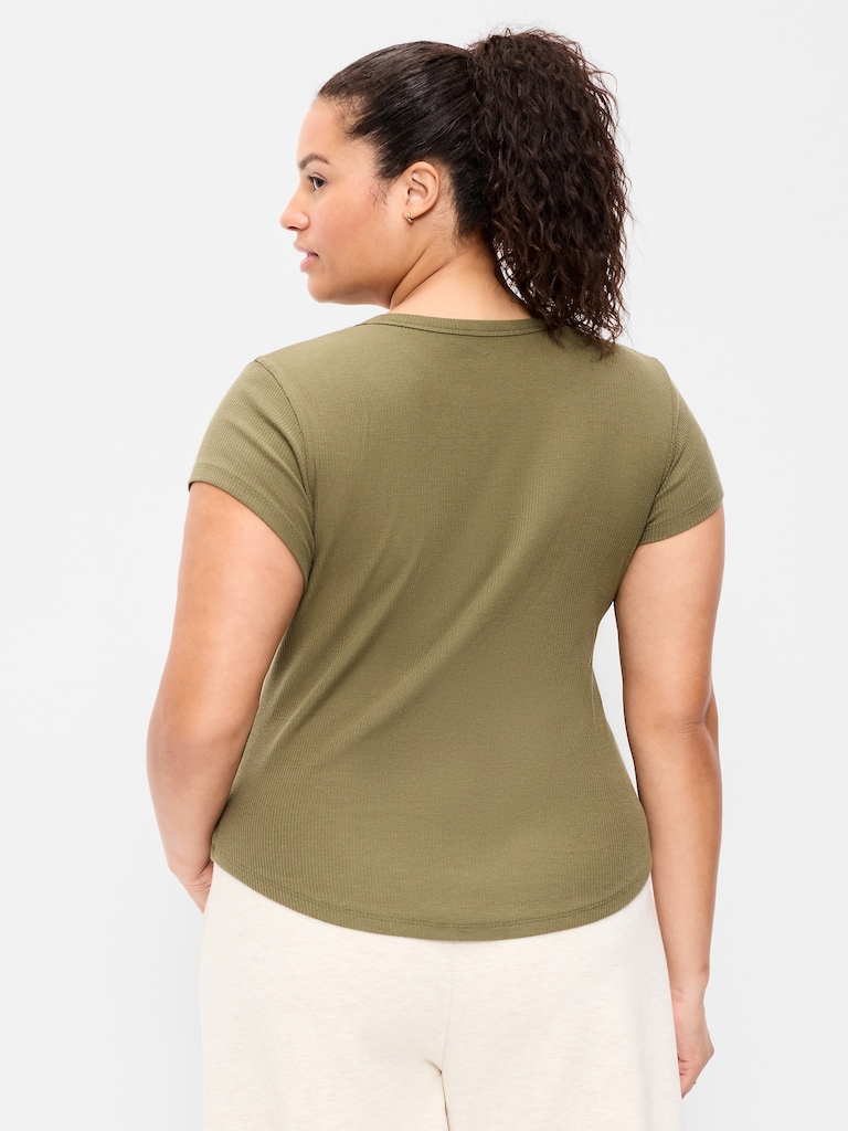 CloudLite Crew-Neck Ribbed Top