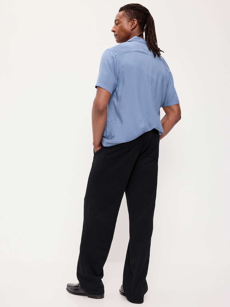 Pantalon coupe généreuse en coton ouaté épais