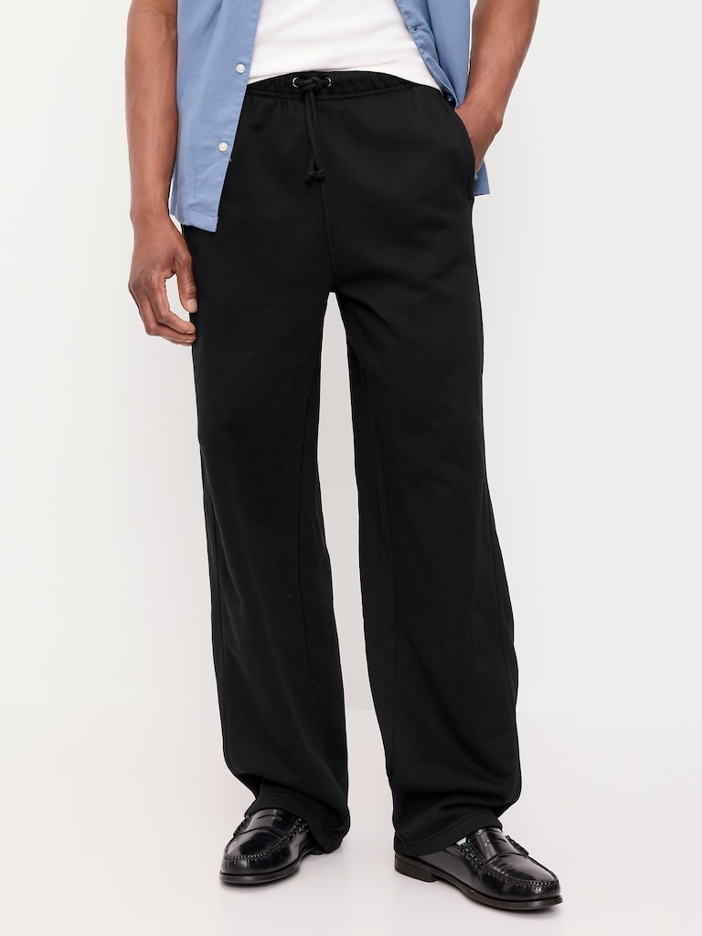 Pantalon coupe généreuse en coton ouaté épais