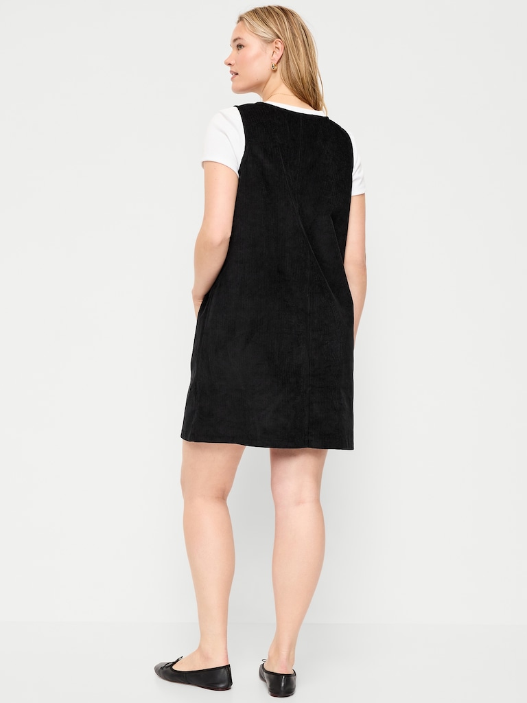 Sleeveless Pinafore Mini Dress