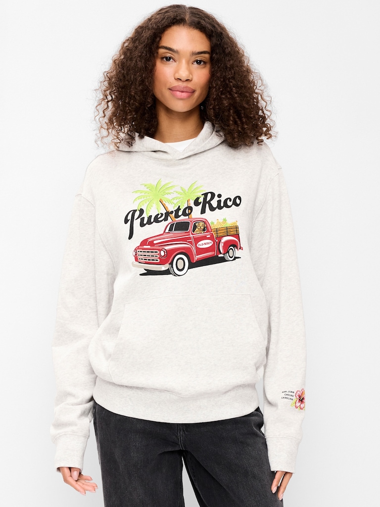 Logo-Graphic Popover Hoodie