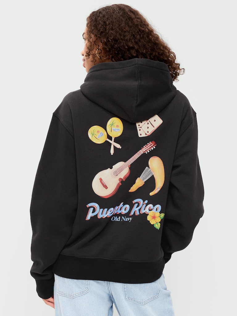 Logo-Graphic Popover Hoodie