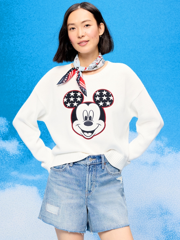 Old Navy x Disney Mickey Mouse Crew-Neck Graphic Sweater for Women