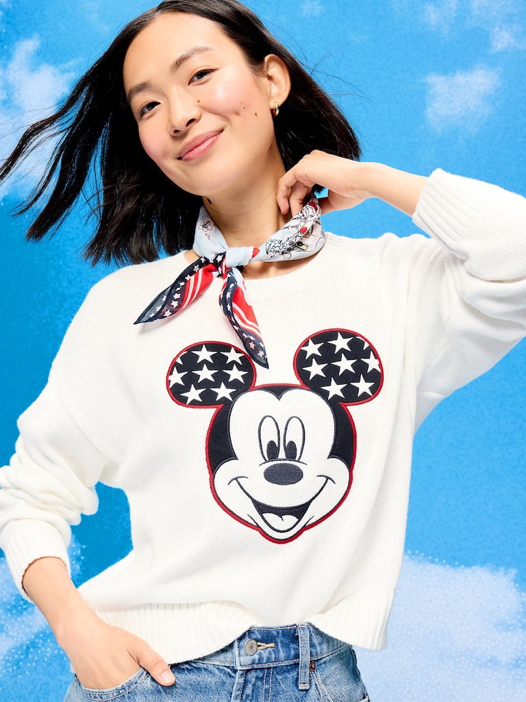 Old Navy x Disney Mickey Mouse Crew-Neck Graphic Sweater for Women