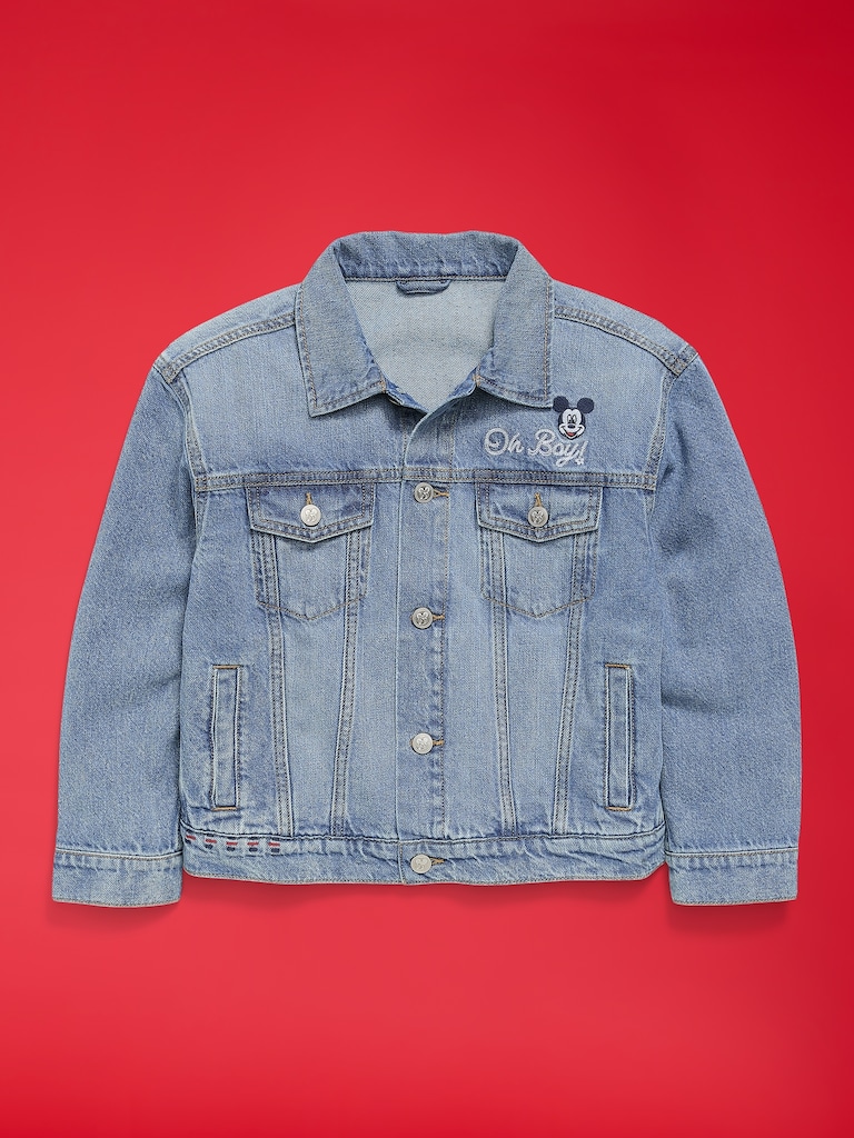 Veste de camionneur en denim à logo Mickey Mouse Old Navy x Disney unisexe pour enfant