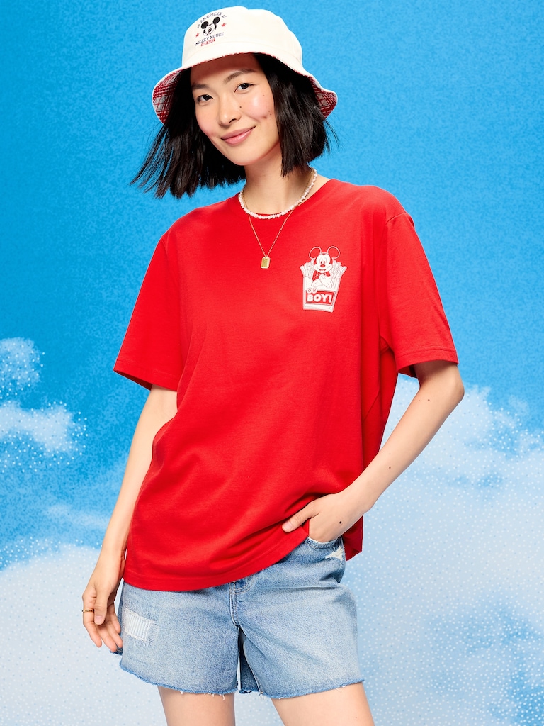 Old Navy x Disney Mickey Mouse Logo-Graphic T-Shirt for Adults