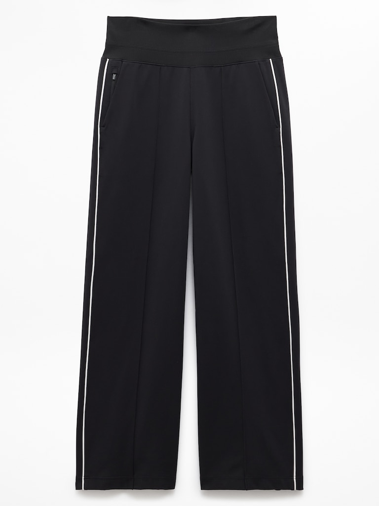 Pantalon à taille haute et jambe large à bandes latérales Venice