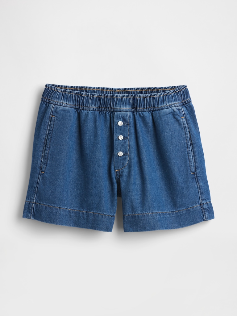 Mid Rise UltraSoft Denim Boxer Shorts