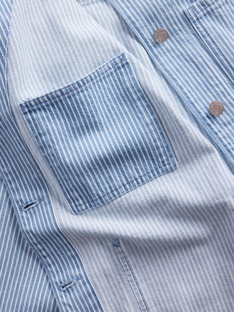 Denim Stripe Chore Jacket