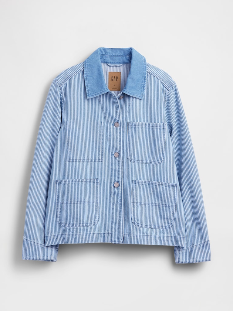 Denim Stripe Chore Jacket