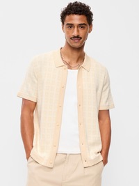 Short-Sleeve Sweater Shirt