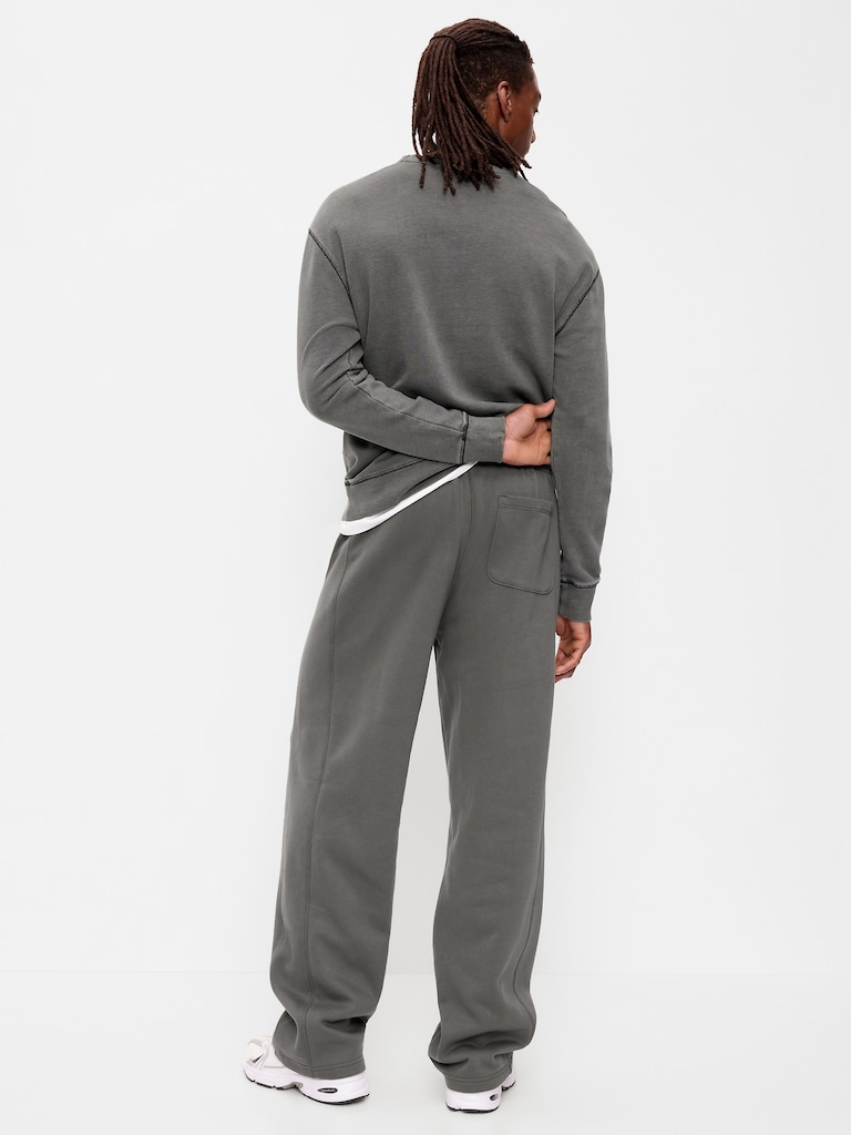 Pantalon coupe généreuse en coton ouaté épais