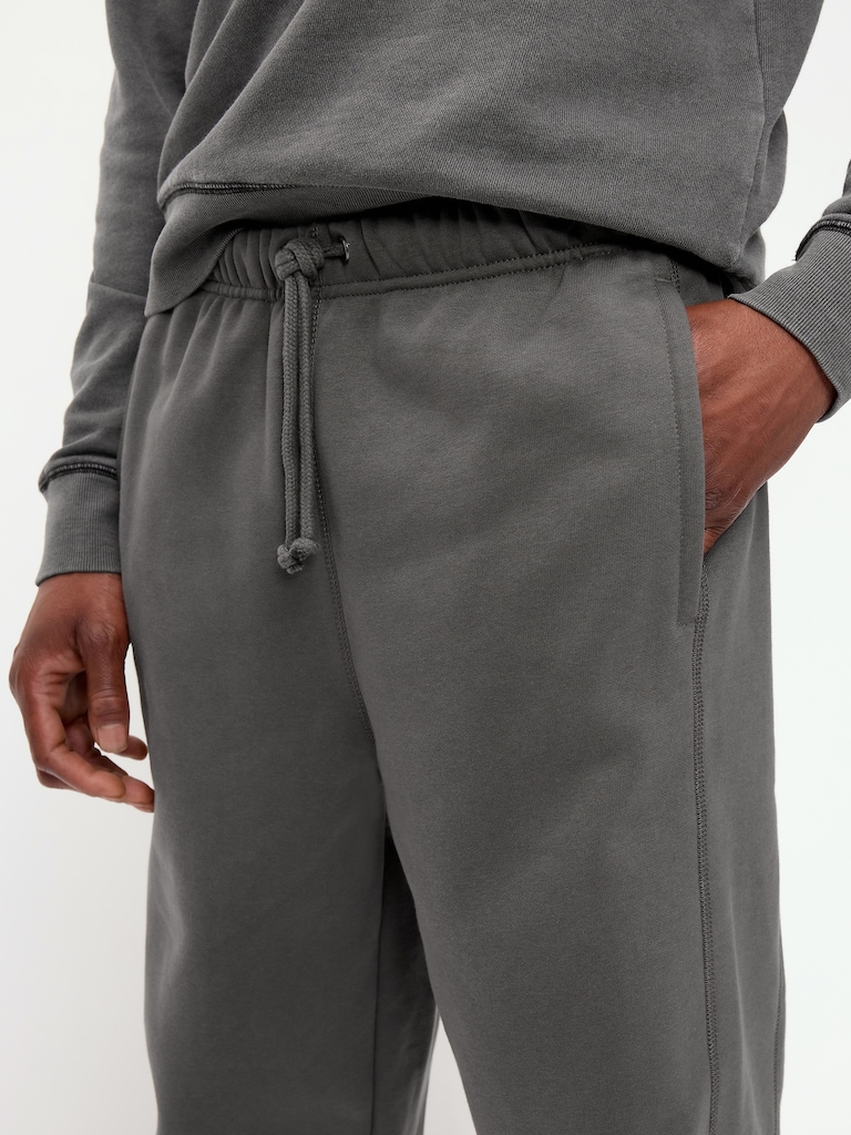 Pantalon coupe généreuse en coton ouaté épais