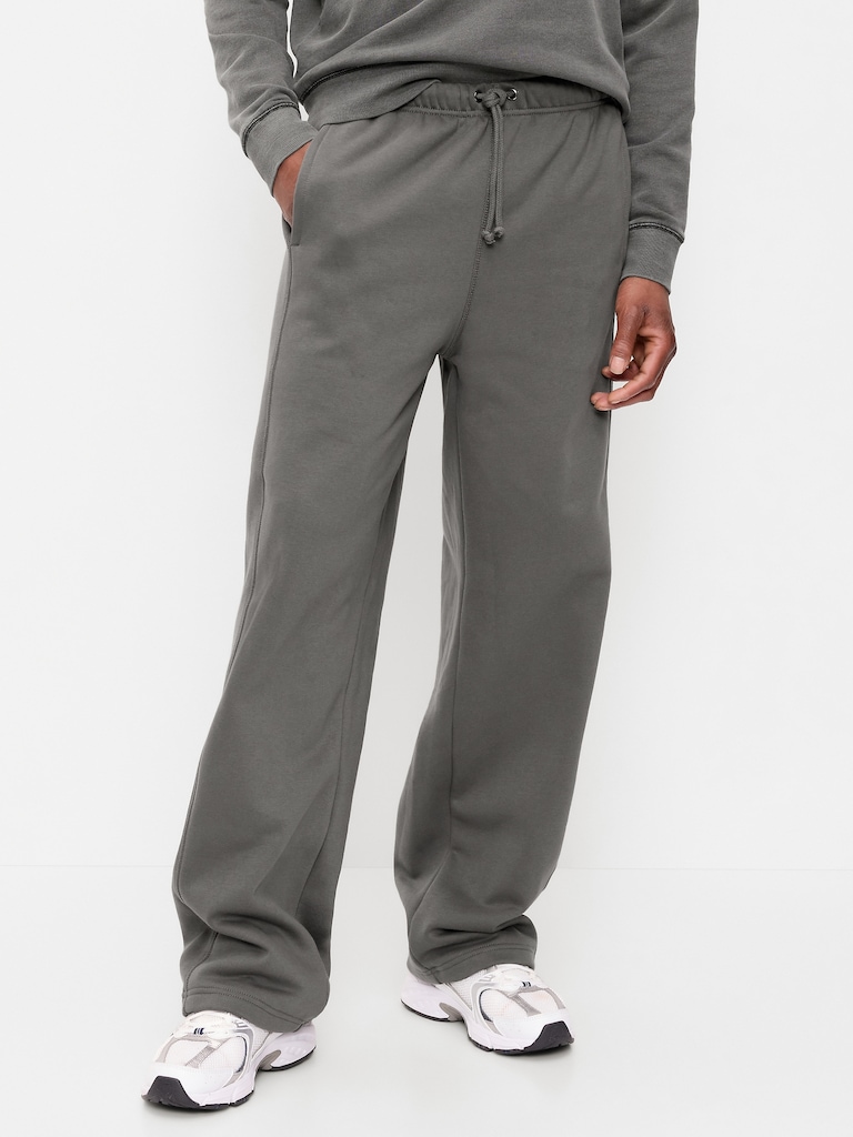 Pantalon coupe généreuse en coton ouaté épais