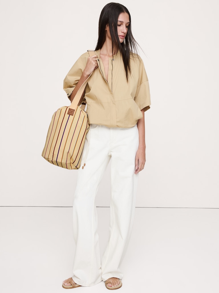 Cotton Canvas Crossbody Bag