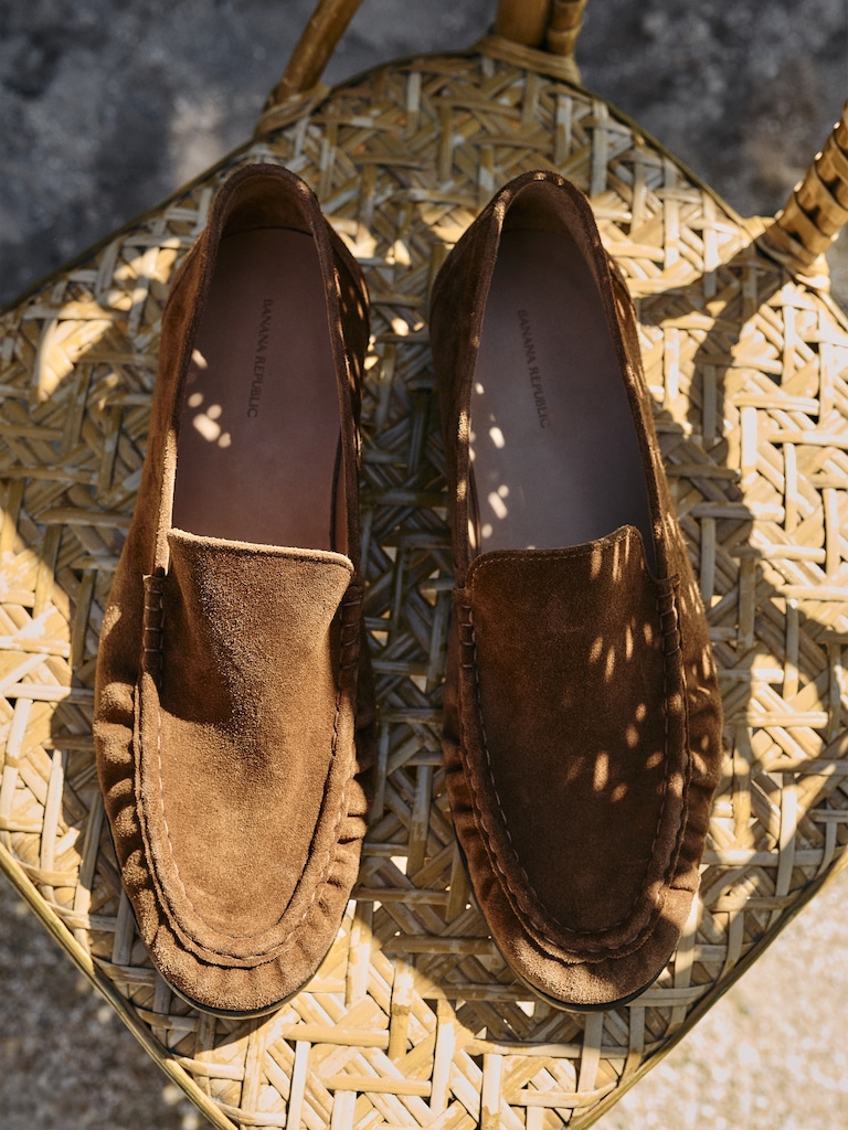 Suede Moc-Toe Loafer