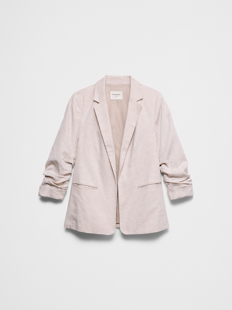 Linen-Blend Hayden Blazer