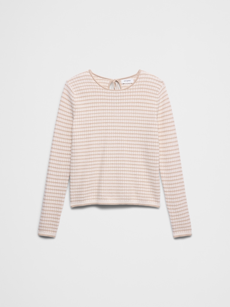 Texture Stitch Tie-Back Sweater
