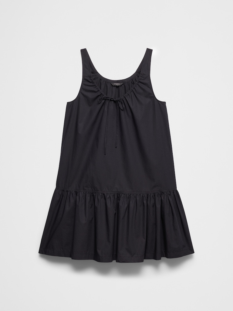 Poplin Tiered Above-Knee Dress