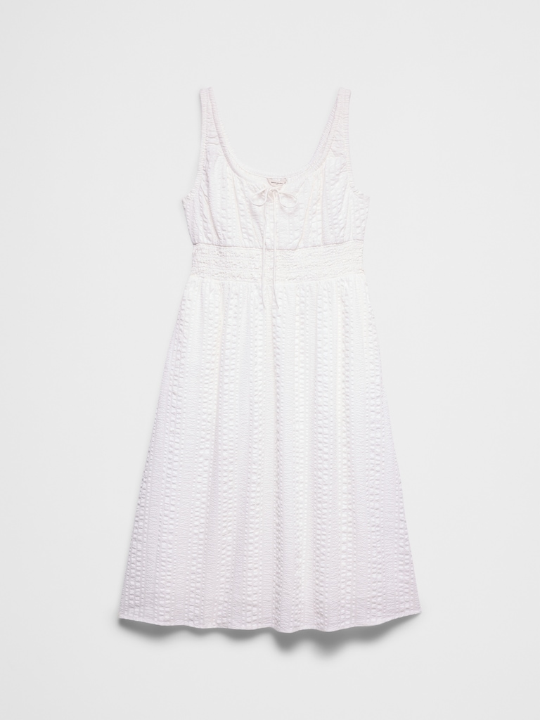 Smocked Waist Midi Dress