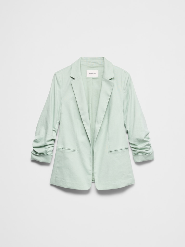 Linen-Blend Hayden Blazer