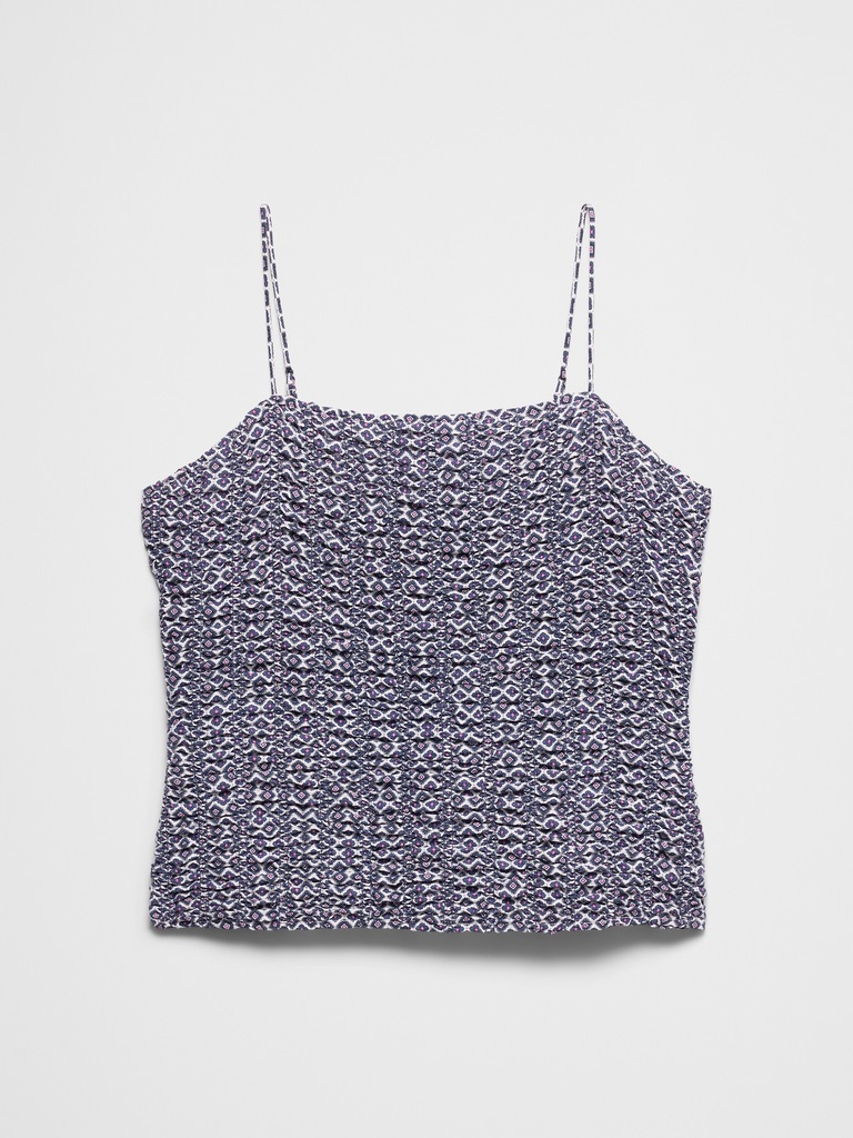 Silky Vertical Smocked Camisole