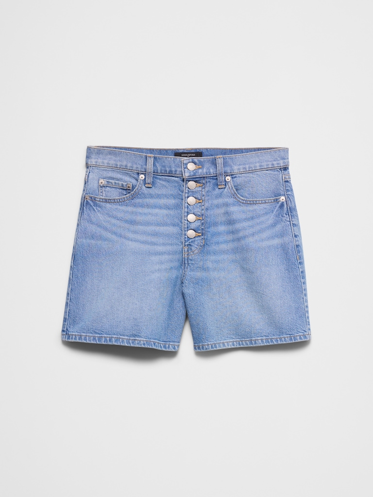High-Rise Denim Short