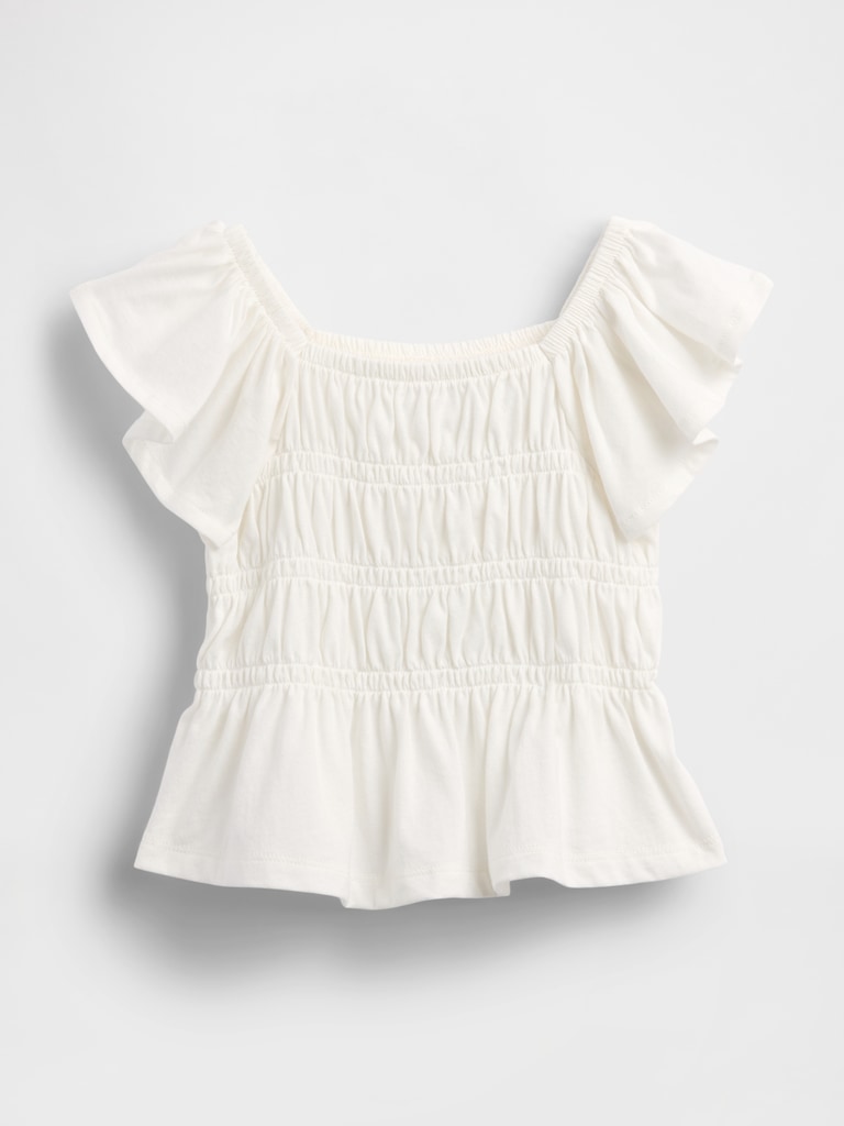 Baby & Toddler Smocked Flutter-Sleeve Top