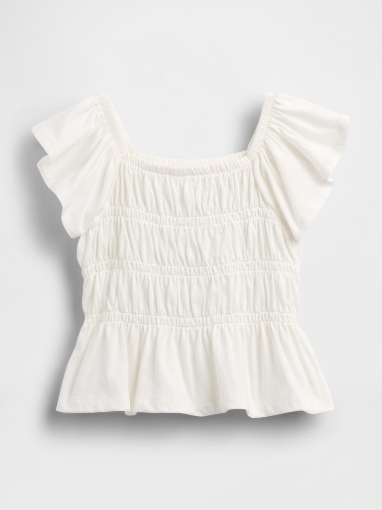 Baby & Toddler Smocked Flutter-Sleeve Top