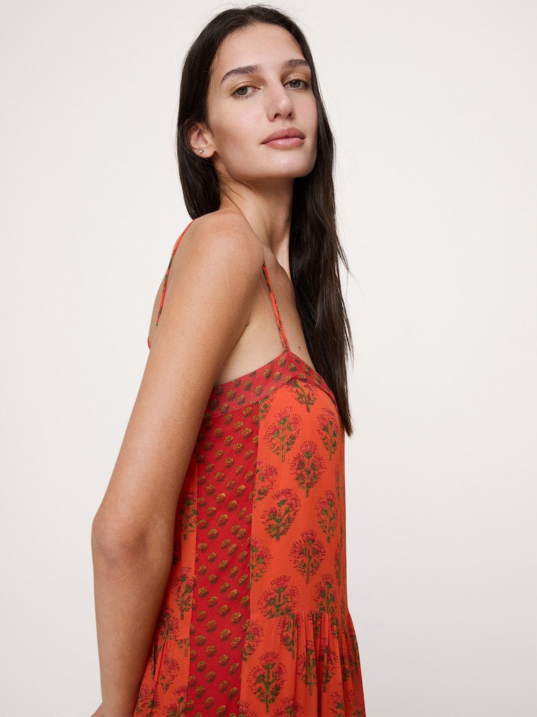 Georgette Strappy Maxi Dress