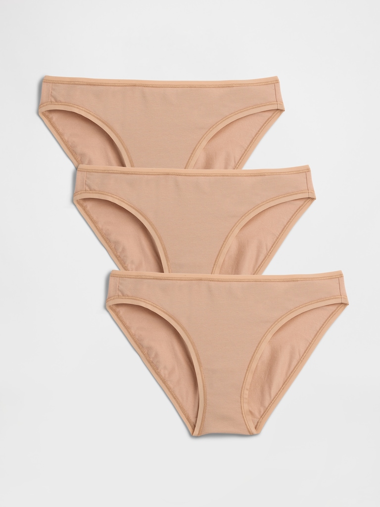 Caleçon bikini en coton biologique extensible (paquet de 3)