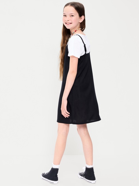 Short-Sleeve Graphic T-Shirt and Dress Set for Girls